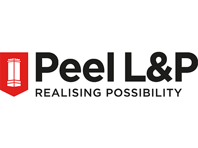 Peel L&P logo white background