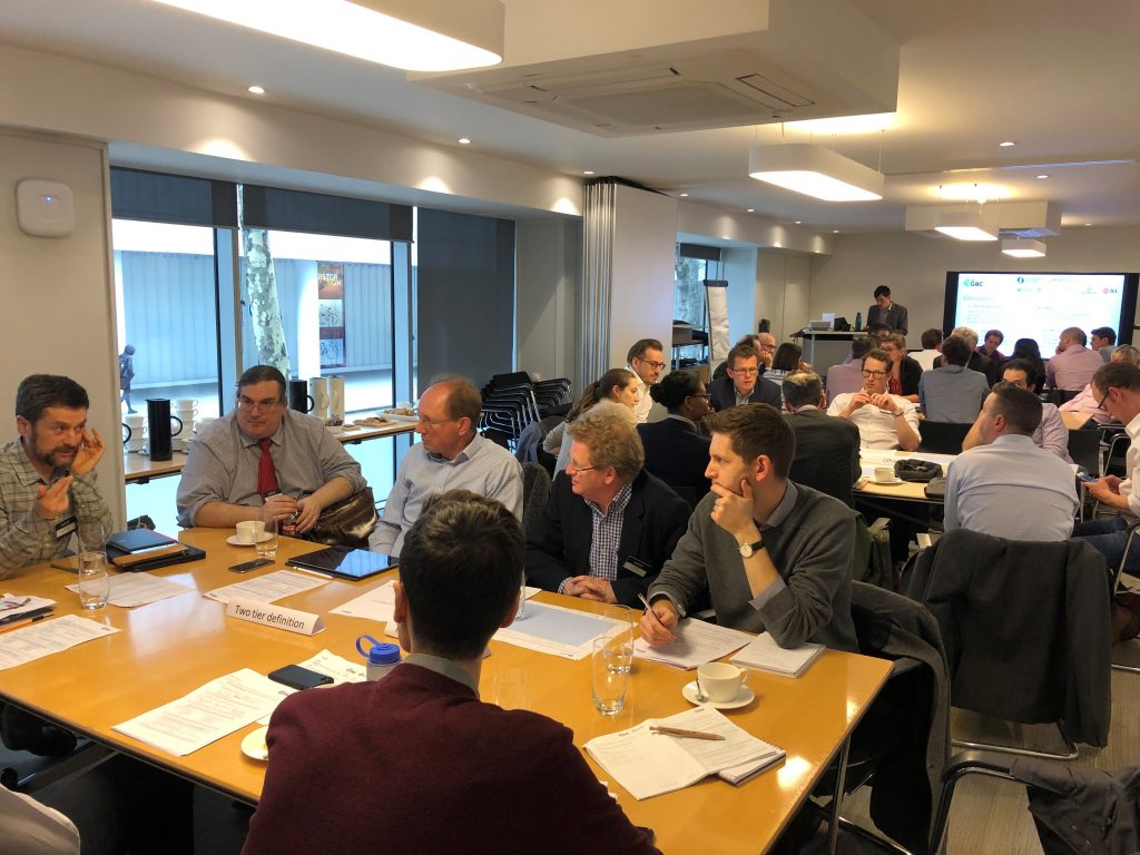 Members of the Advancing Net Zero task group working collaboratively to develop a framework definition for net zero carbon buildings.