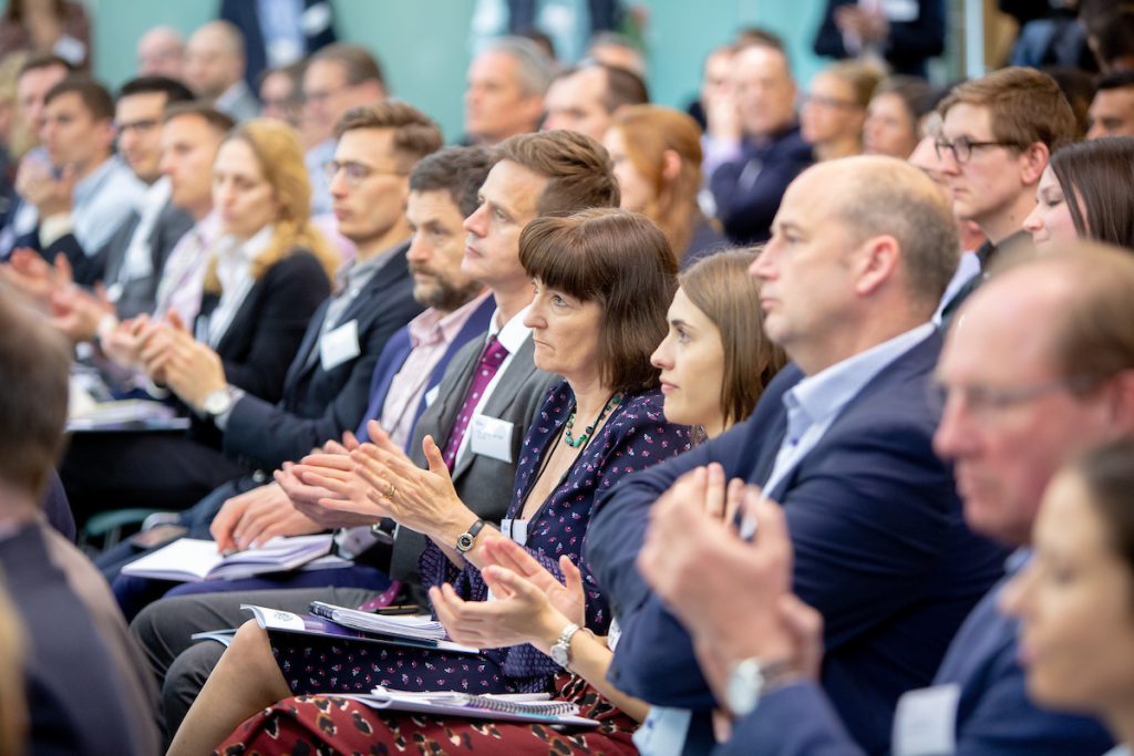 Attendees listening to presentation on UKGBC's Advancing Net Zero framework definition for net zero carbon buildings