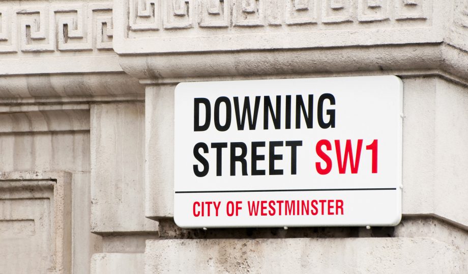 Close-up of Downing Street placard Close-up of Downing Street placard