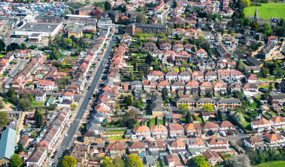 Aerial View of London Suburban Housing Aerial View of London Suburban Housing