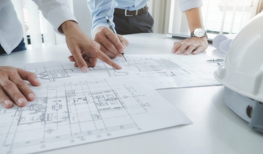 Engineer meeting for architectural project. working with partner Engineer meeting for architectural project. working with partner