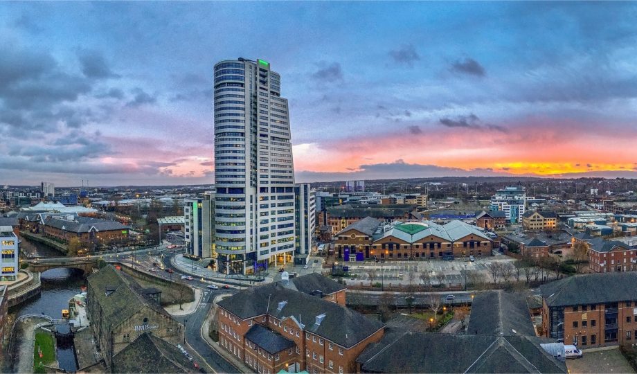 Leeds West Yorkshire at Sunset Leeds West Yorkshire at Sunset