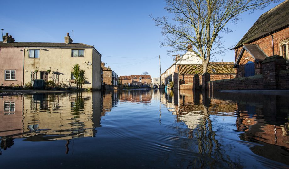 Flooded village Flooded village